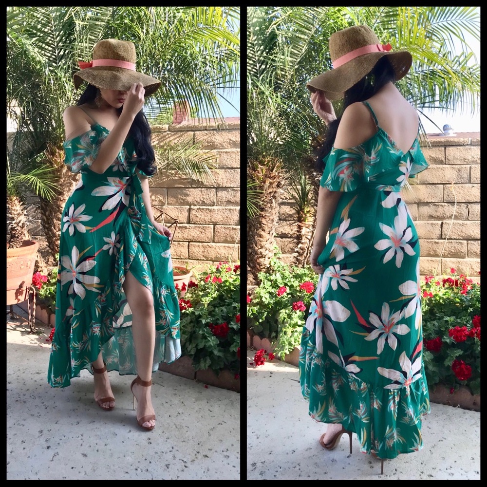 Floral wrap dress